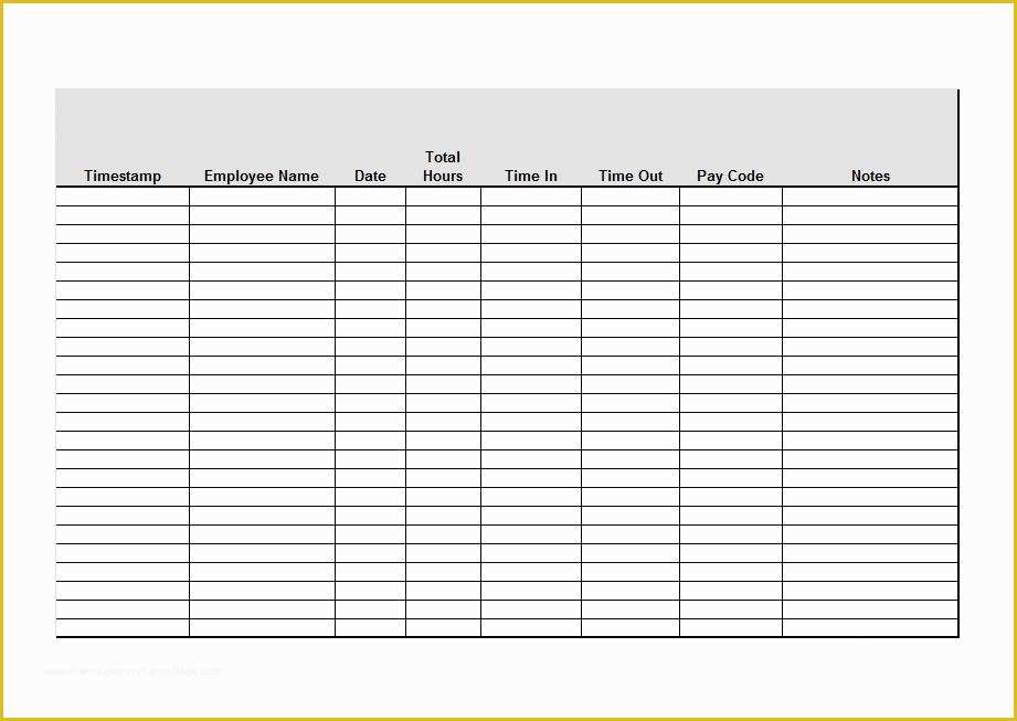 Free Time Card Template Of 41 Free Timesheet Time Card Templates Free Template