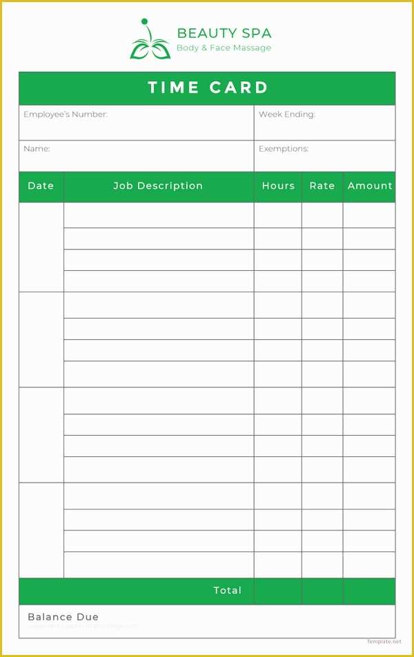 Free Time Card Template Of 7 Printable Time Card Templates Doc Excel Pdf