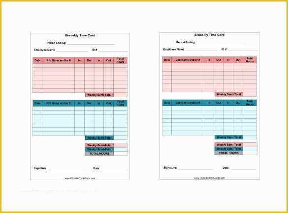 Free Time Card Template Of 7 Printable Time Card Templates Doc Excel Pdf