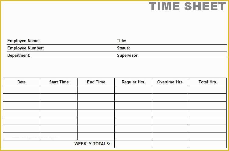 Free Time Card Template Of Free Time Card Template