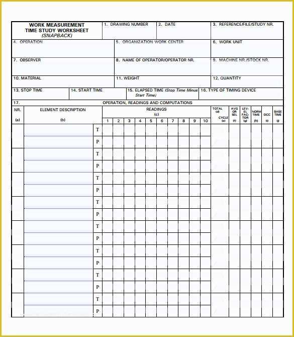 Free Time Study Template Excel Download Of 6 Time Study Templates to Download for Free