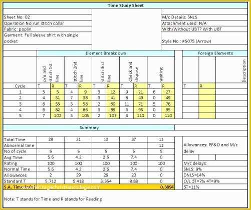 Free Time Study Template Excel Download Of Free Time Study Sheets – Alltheshopsonline