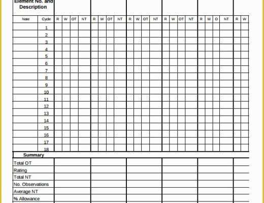 Free Time Study Template Excel Download Of Sample Time Study Template 5 Documents In Pdf