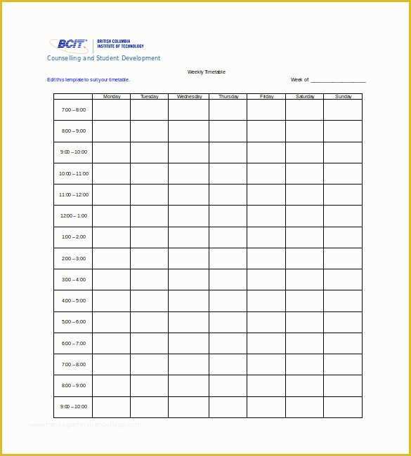 Free Time Study Template Excel Download Of Timetable Templates – 14 Free Word Pdf Documents