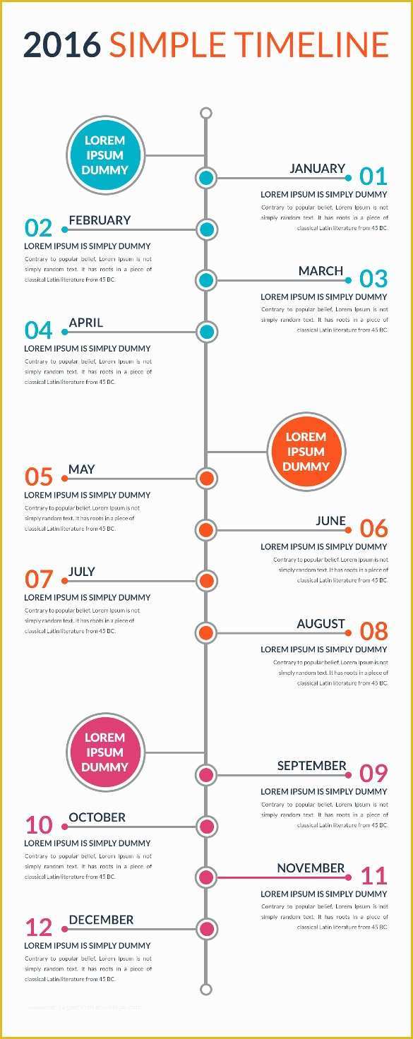 Free Timeline Template Word Of Free Simple Timeline Template