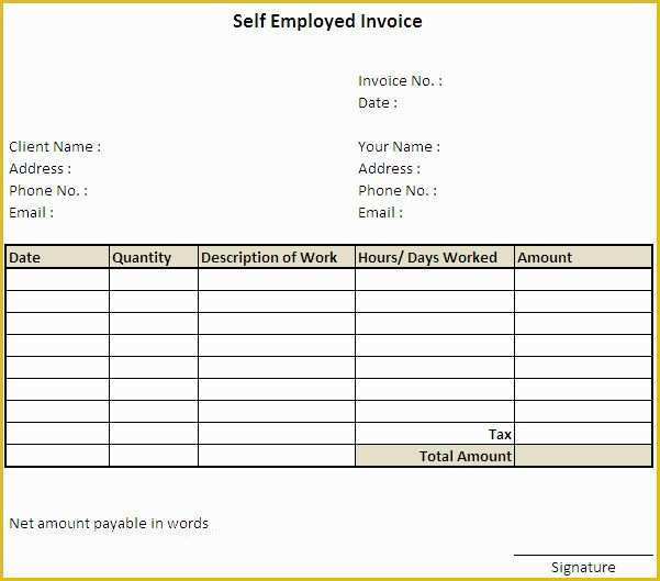 Free Timesheet Template for Mac Of 11 Self Employed Invoice Template Uk 7 Invoice