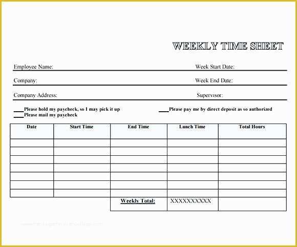 Free Timesheet Template for Mac Of Printable Weekly Employee Brochure Templates for Google