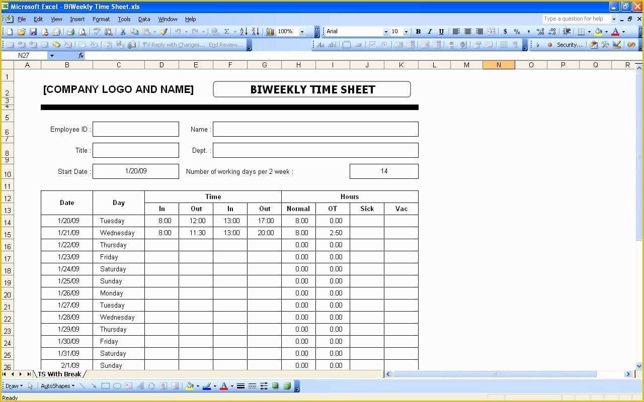 Free Timesheet Template for Mac Of Time Sheets