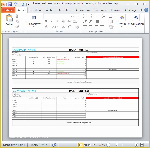 Free Timesheet Template for Mac Of Timesheet Template In Powerpoint with Tracking Id for