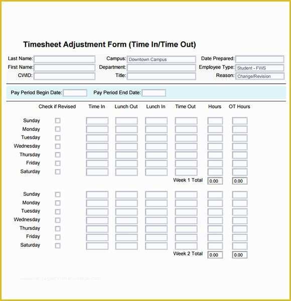 Free Timesheet Template Pdf Of 13 Employee Timesheet Samples