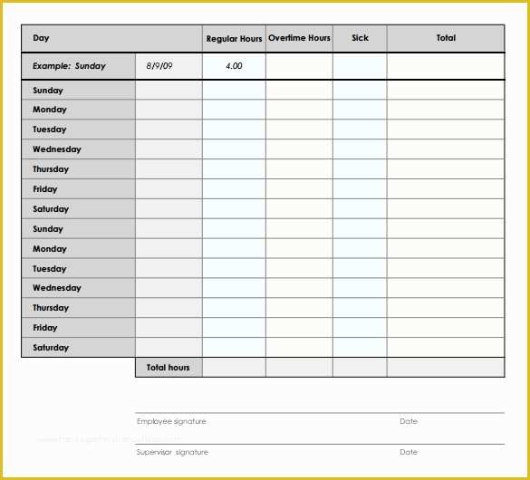 Free Timesheet Template Pdf Of 18 Bi Weekly Timesheet Templates – Free Sample Example