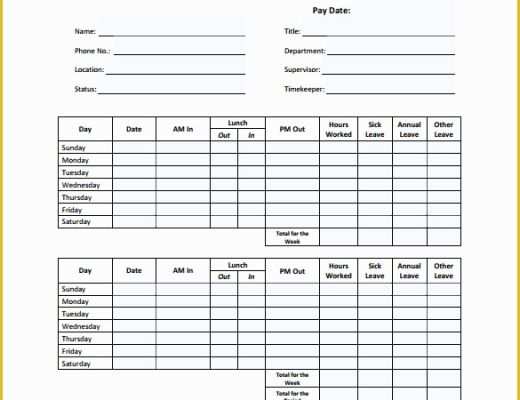 Free Timesheet Template Pdf Of Free Printable Time Sheets Pdf