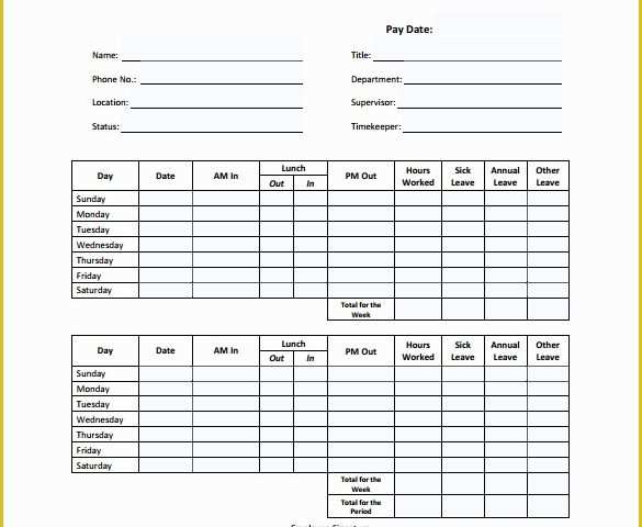 Free Timesheet Template Pdf Of Free Printable Time Sheets Pdf