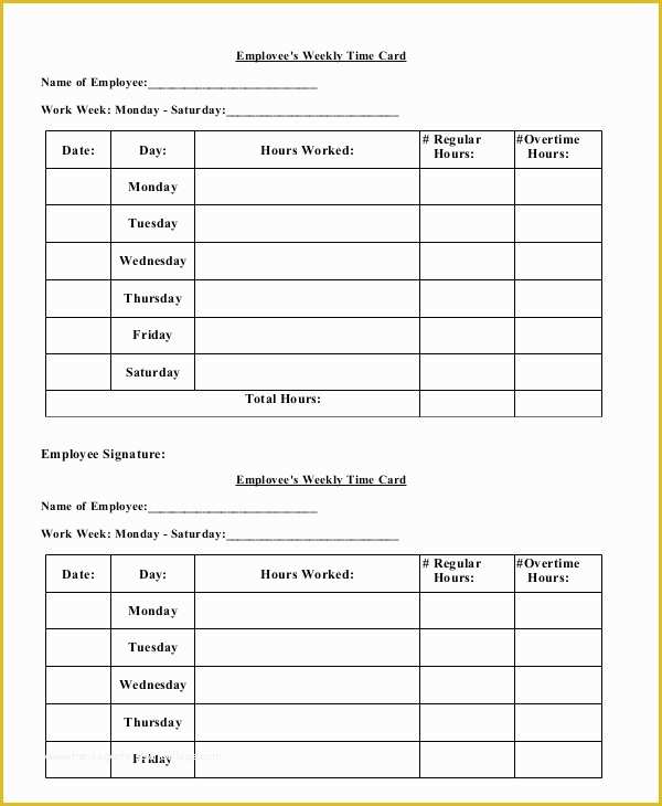 Free Timesheet Template Pdf Of Time Card Template Dc Design