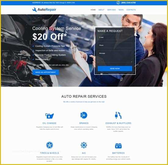 Free Tire Shop Website Template Of 70 Best Car Auto Website Templates Free & Premium