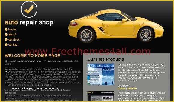 Free Tire Shop Website Template Of Auto Repair Shop Css Template Freethemes4all