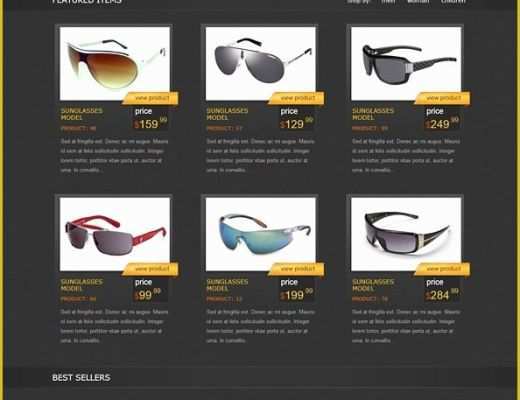 Free Tire Shop Website Template Of Free E Merce Css Template for Sunglasses Line Shop