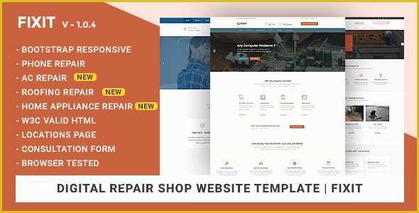 Free Tire Shop Website Template Of Phone Puter Repair Shop Website Template