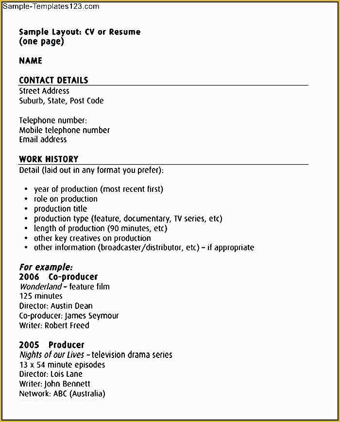 Free to Print Resume Templates Of Free Resume Template Print Out