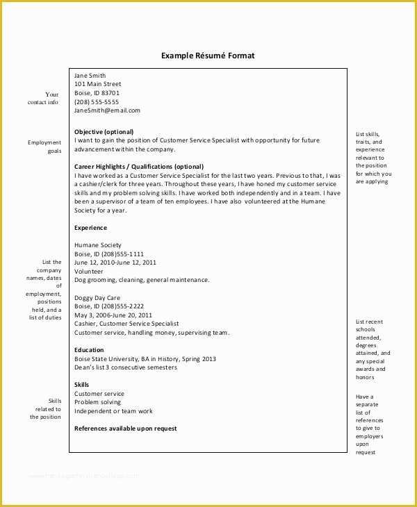 Free to Print Resume Templates Of Printable Resume Template 35 Free Word Pdf Documents
