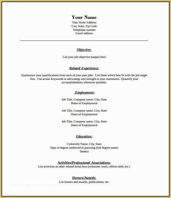 Free to Print Resume Templates Of totally Free Printable Resume Templates Resume Resume