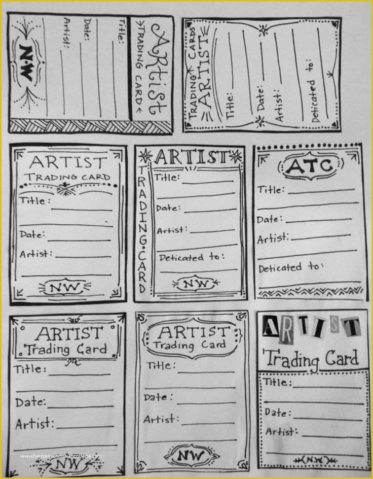Free Trading Card Template Of 25 Best Ideas About Artist Trading Cards On Pinterest
