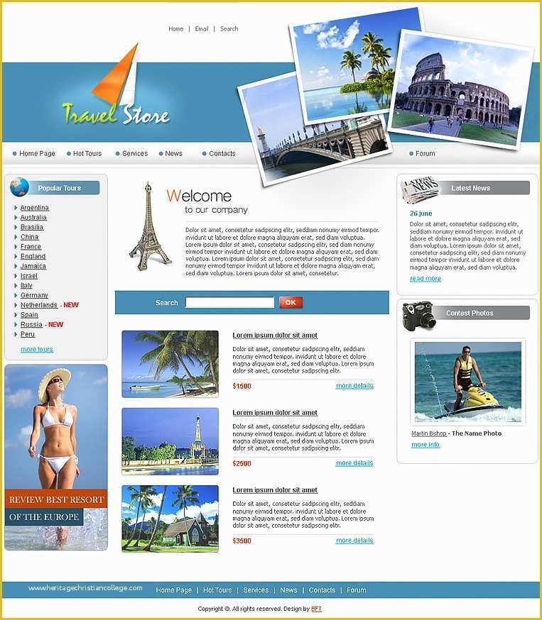 Free Travel Agency Website Templates Of 20 Free &amp; Premium HTML Travel Website Templates