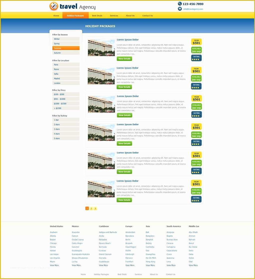 Free Travel Agency Website Templates Of Free Travel Agency Website Template