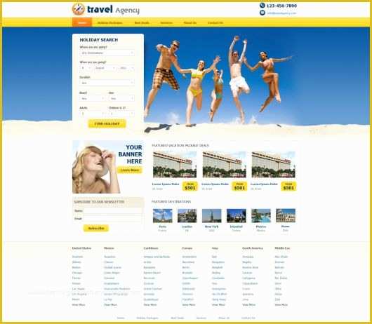 Free Travel Agency Website Templates Of Free Travel Agency Website Template