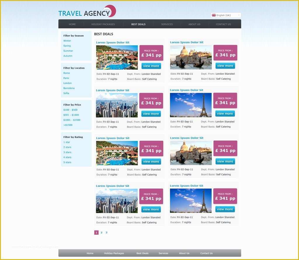 Free Travel Agency Website Templates Of Free Travel Agency Website Template