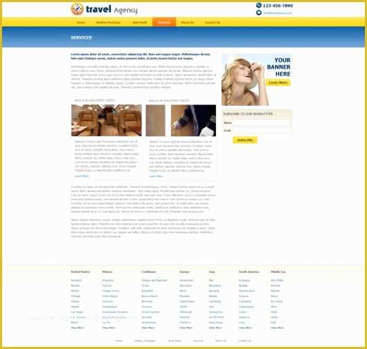 Free Travel Agency Website Templates Of Free Travel Agency Website Template