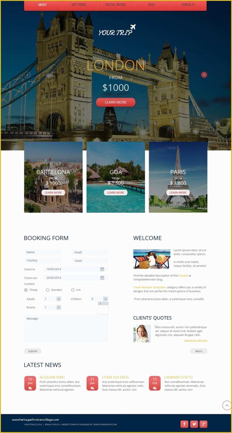 Free Travel Agency Website Templates Of Travel Agency Free Website Template