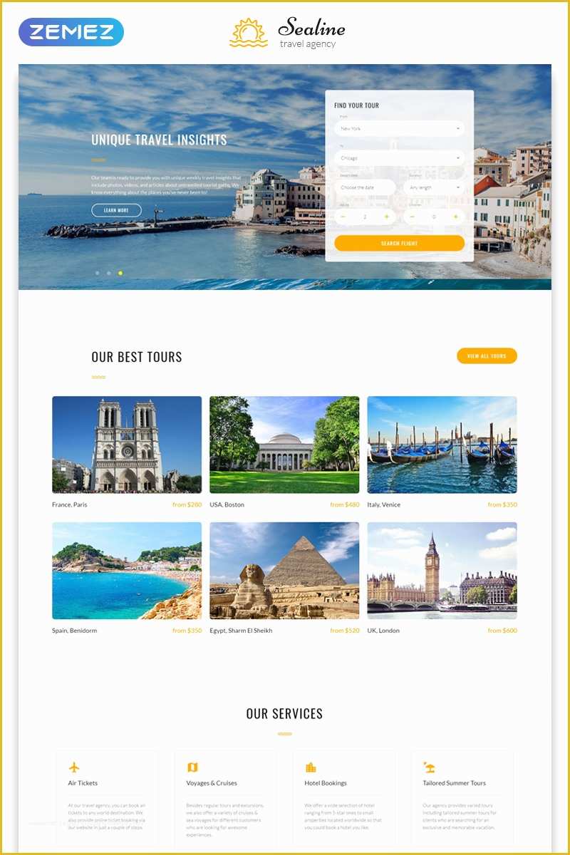 Free Travel Agency Website Templates Of Travel Agency Responsive Website Template