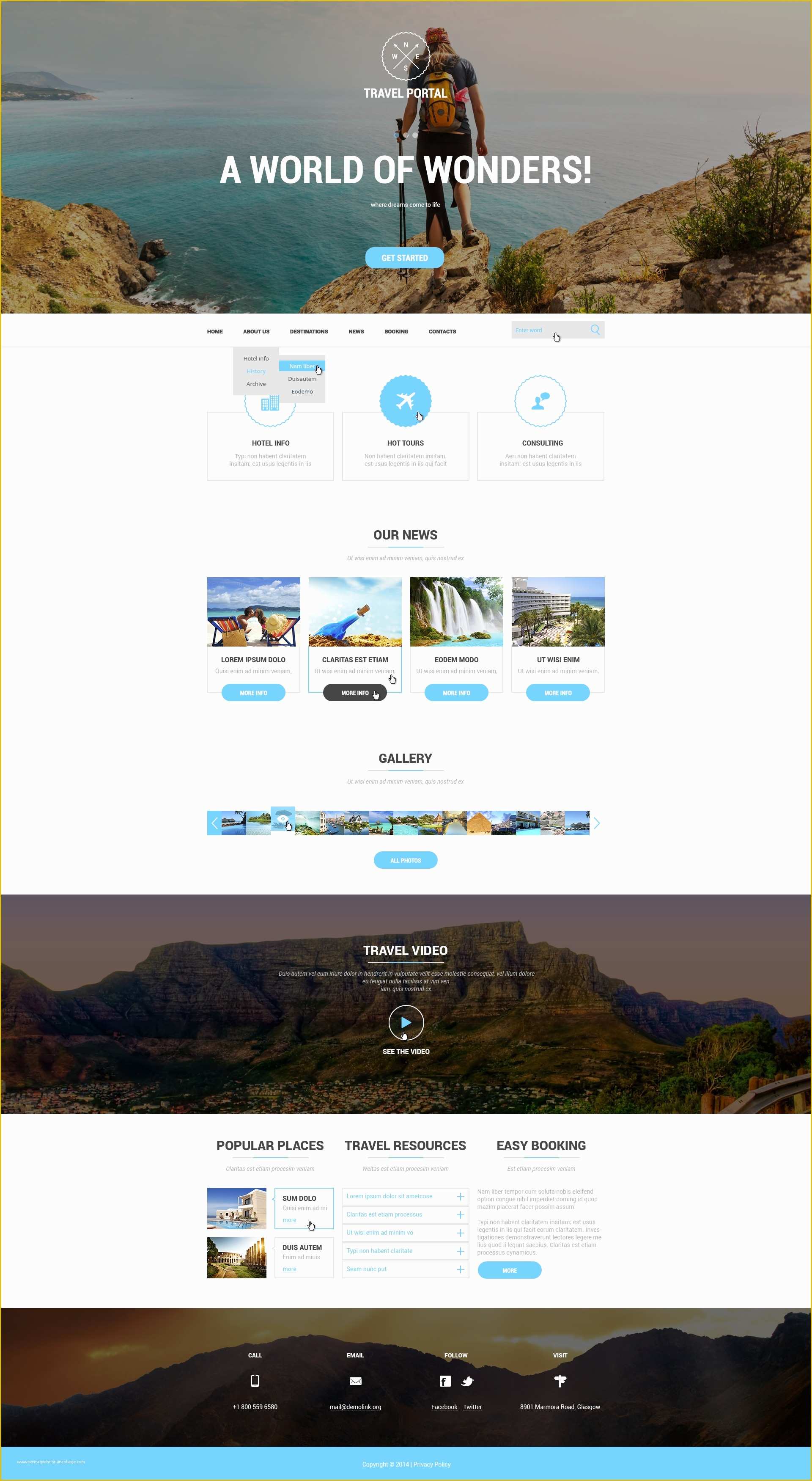 Free Travel Agency Website Templates Of Travel Agency Responsive Website Template