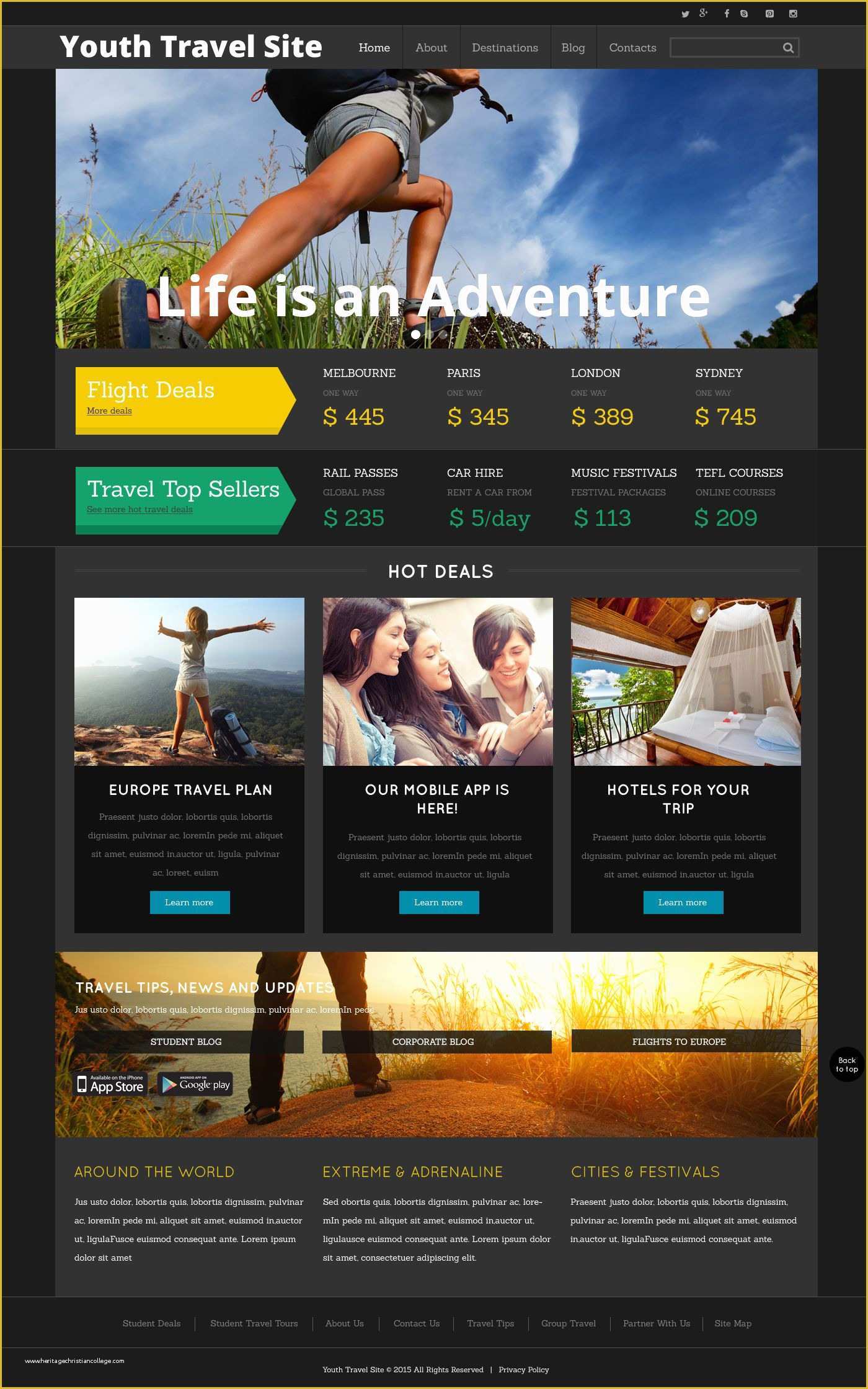 Free Travel Agency Website Templates Of Travel Agency Responsive Website Template