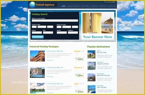 Free Travel Agency Website Templates Of Travel Website Template