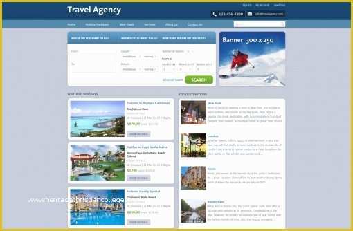 Free Travel Agency Website Templates Of Travel Website Template