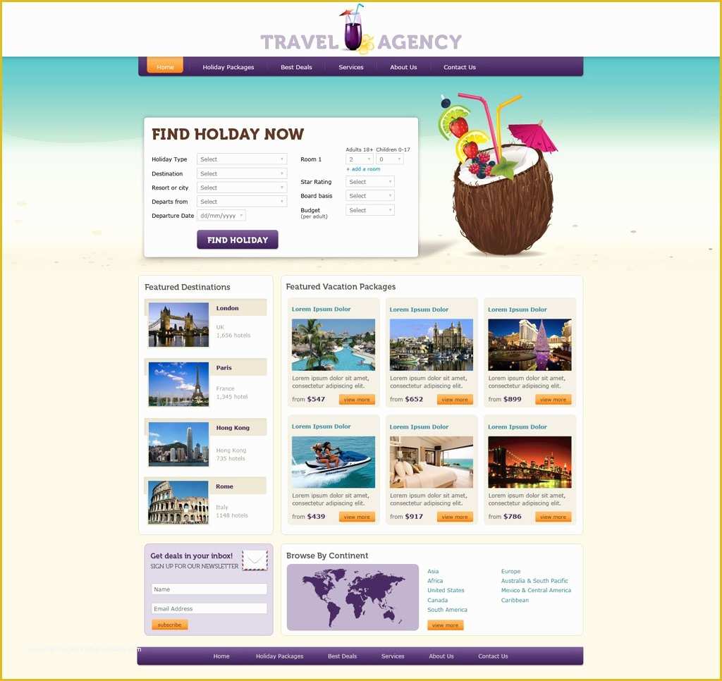 Free Travel Agency Website Templates Of Travel Website Template