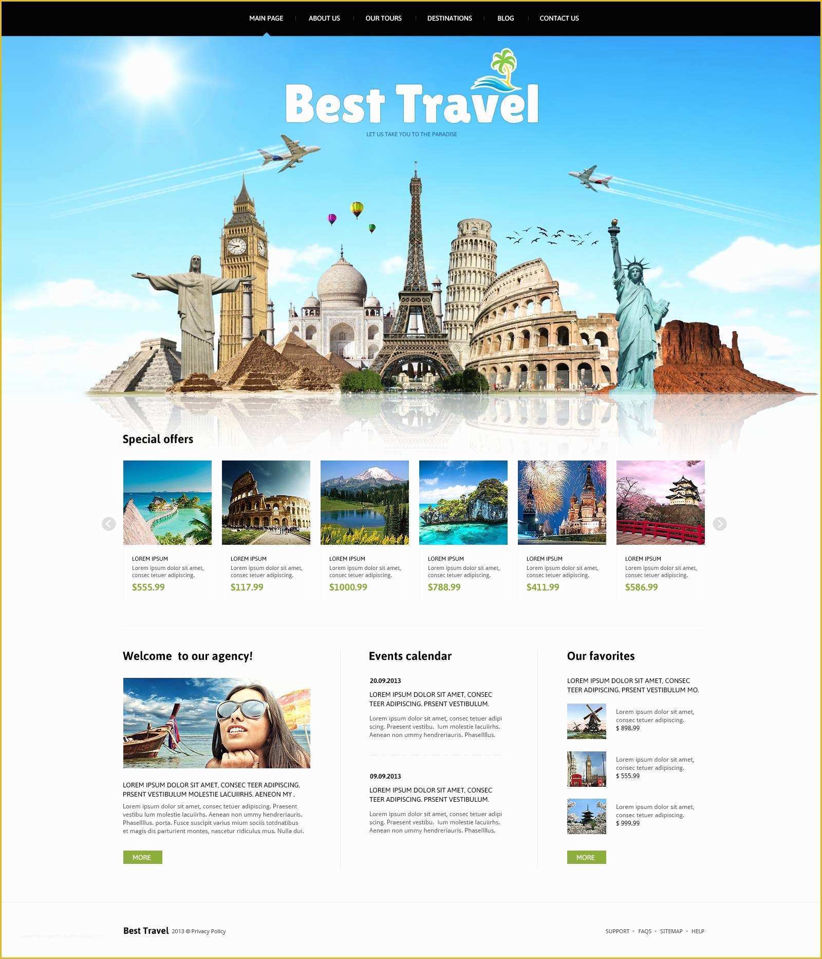 Free Travel Agency Website Templates Of Travelling Joomla Template