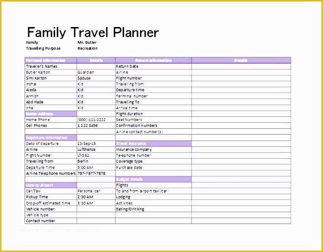 Free Travel Itinerary Planner Template Of 9 Flight Itinerary Template Excel Exceltemplates