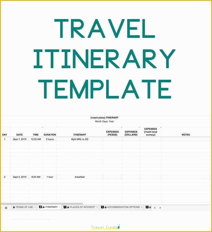 61 Free Travel Itinerary Planner Template | Heritagechristiancollege