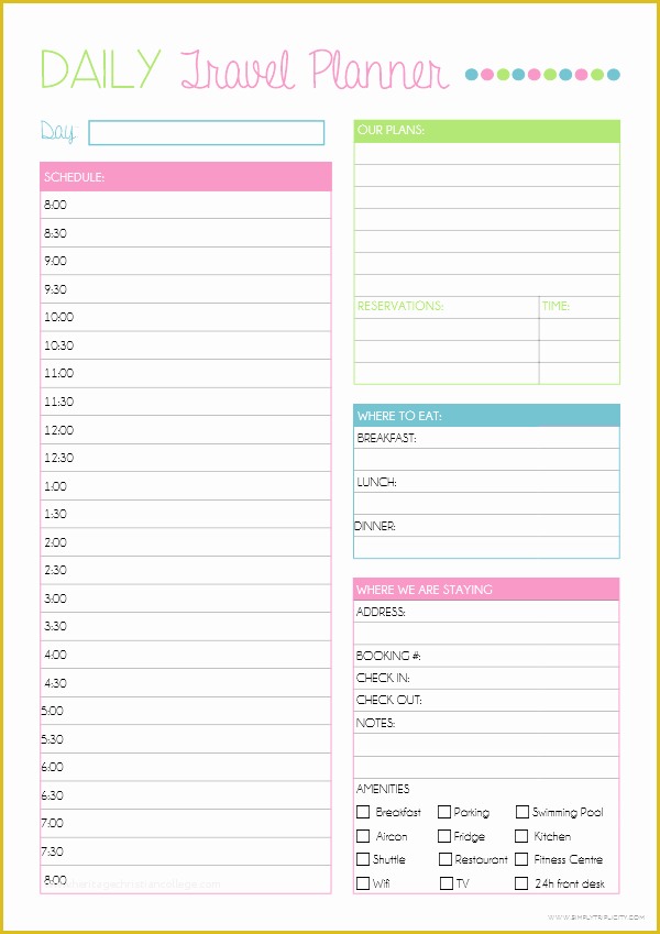 Free Travel Itinerary Planner Template Of Printable Route Planner