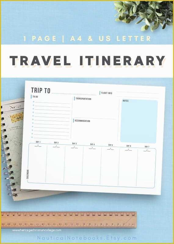 Free Travel Itinerary Planner Template Of Travel Itinerary Template Family Travel Planner Printable