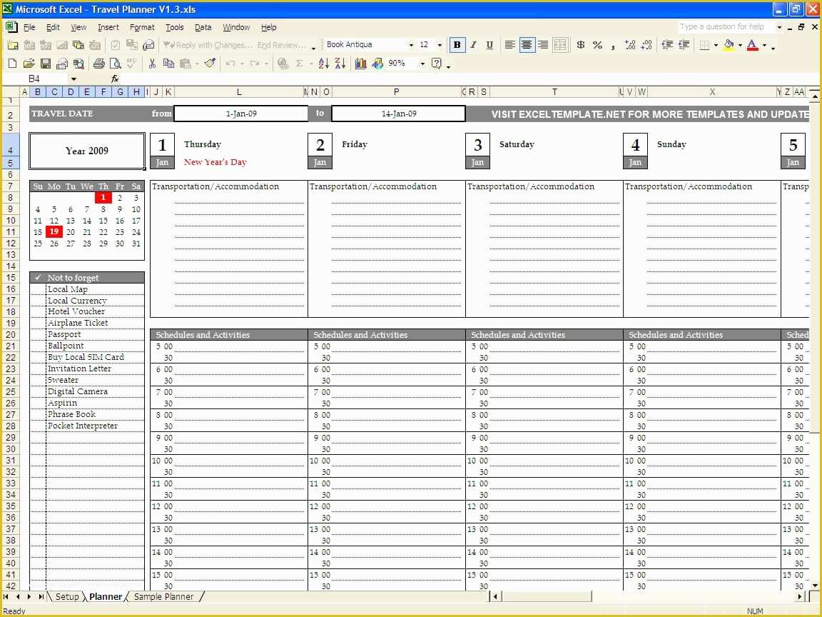 Free Travel Itinerary Planner Template Of Travel Planner