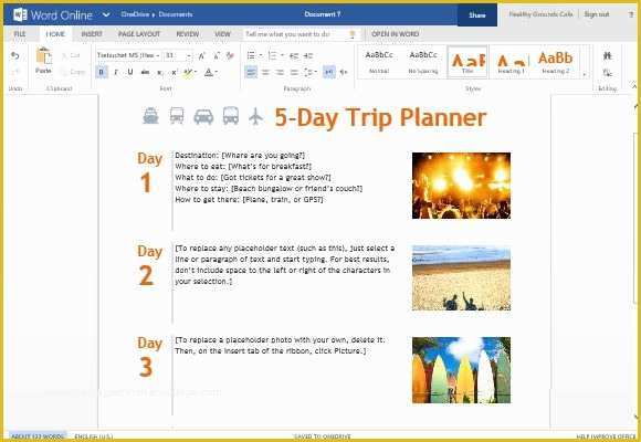 Free Travel Itinerary Planner Template Of Trip Planner Template for Word Line