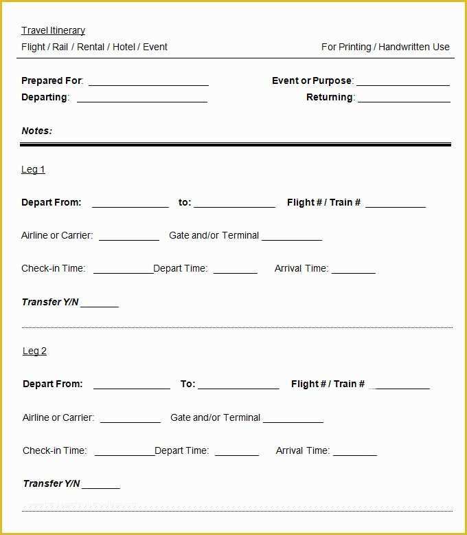 Free Travel Itinerary Template Of 11 Cruise Itinerary Template Word Pdf