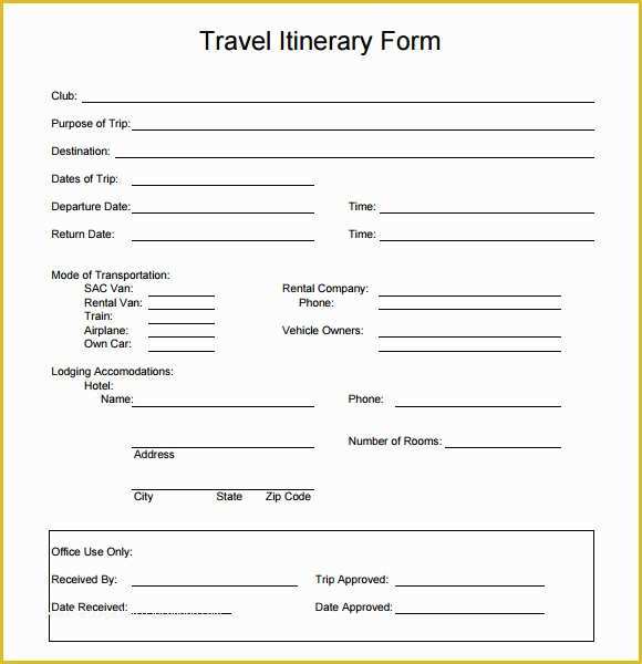 Free Travel Itinerary Template Of 6 Sample Travel Itinerary Templates to Download