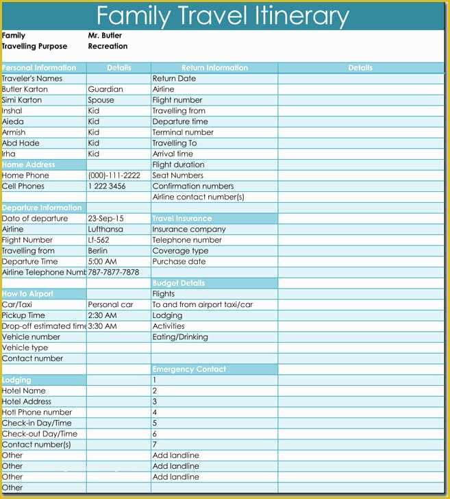 Free Travel Itinerary Template Of Free Itinerary Templates to Perfectly Plan Your Trips