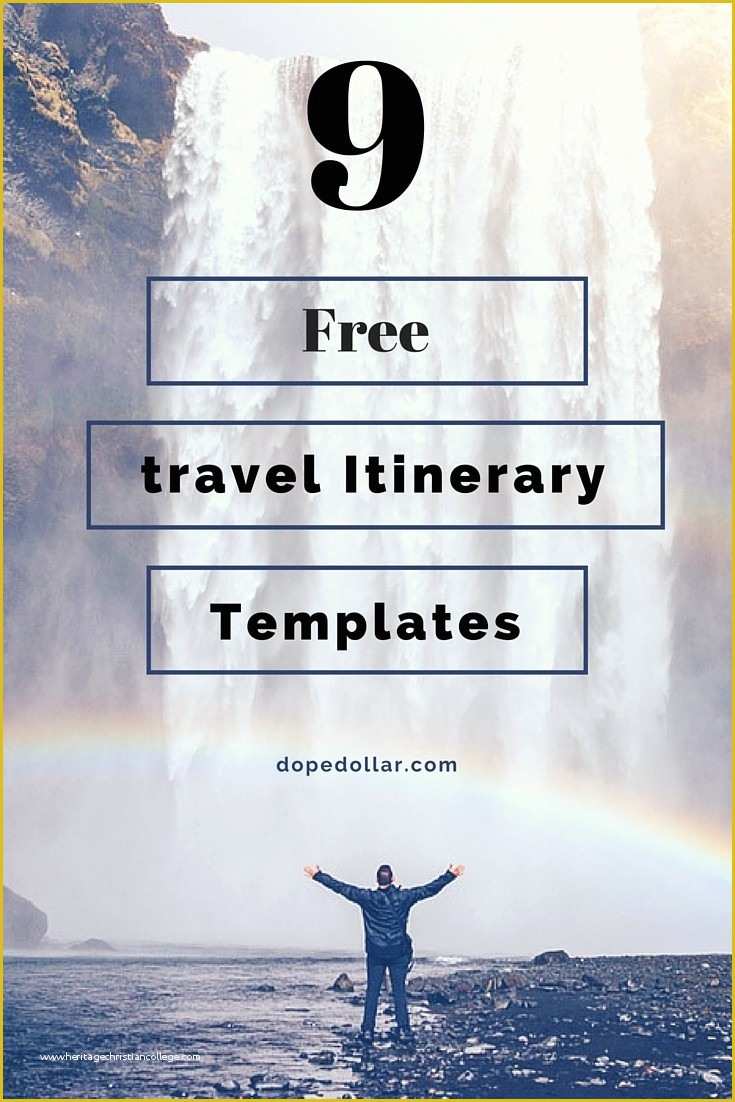 Free Travel Itinerary Template Of Free Travel Itinerary Templates For 