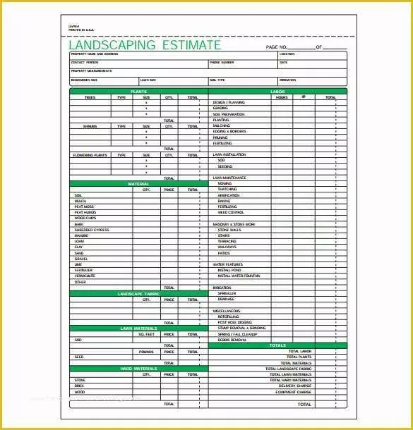 Free Tree Service Invoice Template Of Free Template Estimate Invoice for Tree Service 10